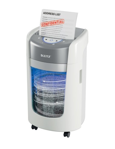 IQ OptiMax Home Office 225 triturador de papel Microcorte 58 dB Gris, Blanco