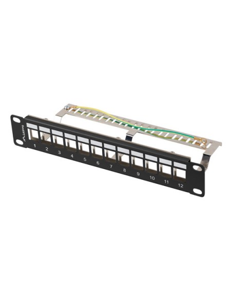 patch panel blank 12 port 1U 10 ftp for keystone modules black v2