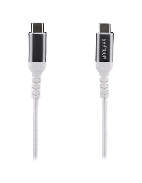 TCUSBC100W cable USB USB 3.2 Gen 1 (3.1 Gen 1) 2 m USB C Aluminio, Blanco