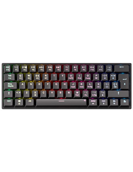 NS-KB-PYROSV2 teclado Juego USB + RF Wireless + Bluetooth QWERTY Español Negro