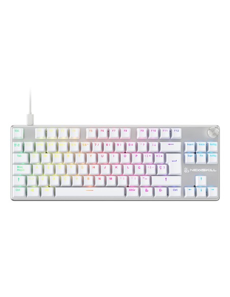 NS-KB-SERIKEV2-TKL-IVO teclado Juego USB QWERTY Español Blanco