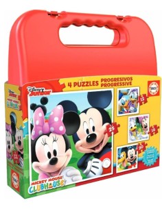 Mickey Mouse 4 puzzles progresivos 12 16 20 25 piezas