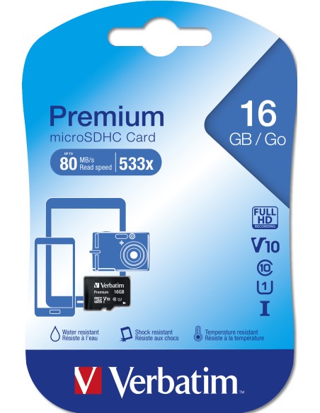 Premium 16 GB MicroSDHC Clase 10