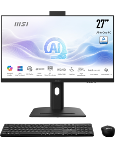MSI AIO MODERN AM273Q AI 1UM-055ES. 27 IPS 2560x1440 (WQHD) 100HZ. INTEL ULTRA 7 155H. INTEL IRIS XE GRAPHICS.DDR5 32GB (16G*2)