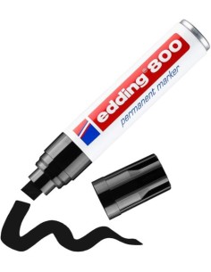 C 5 ROTULADOR EDDING 800 NEGRO PERMANENTE PUNTA BISELADA