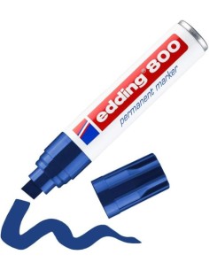 C 5 ROTULADOR EDDING 800 AZUL PERMANENTE PUNTA BISELADA