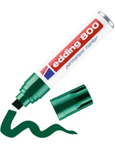 C 5 ROTULADOR EDDING 800 VERDE PERMANENTE PUNTA BISELADA