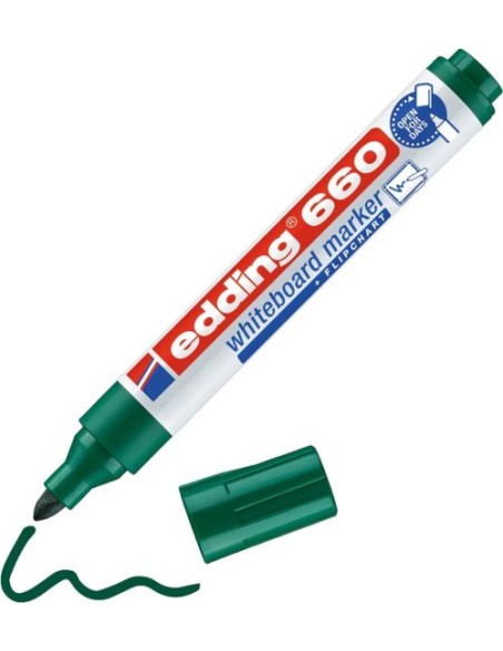 C 10 ROTULADOR EDDING 660 VERDE PIZARRA BLANCA