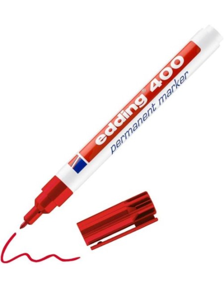 C 10 ROTULADOR EDDING 400 ROJO PERMANENTE