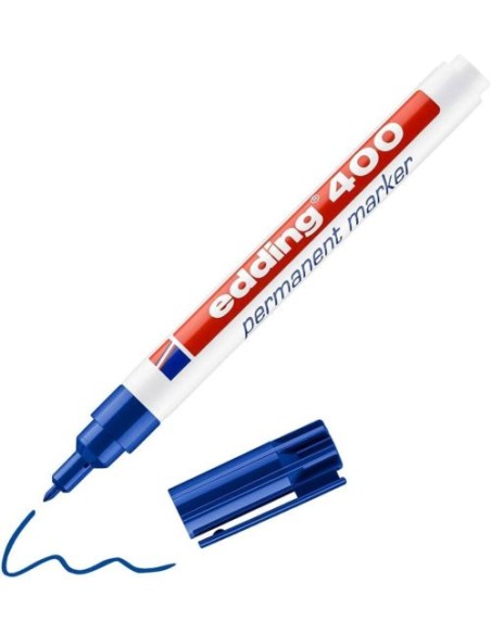 C 10 ROTULADOR EDDING 400 AZUL PERMANENTE