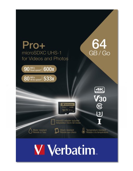 Pro+ 64 GB MicroSDHC MLC Clase 10
