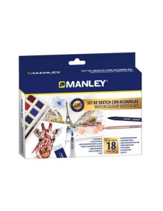 ACUARELAS MANLEY SKETCH SET de 18 - Pack de 8 unidades
