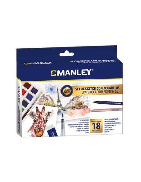 ACUARELAS MANLEY SKETCH SET de 18 - Pack de 8 unidades