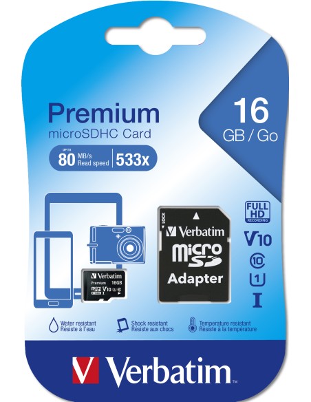 Premium 16 GB MicroSDHC Clase 10