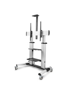 Carrito Soporte Móvil con Ruedas para TV de Pantalla Plana de 60 a 100 Pulgadas o 100kg - Soporte Rodante Ajustable en Altura pa
