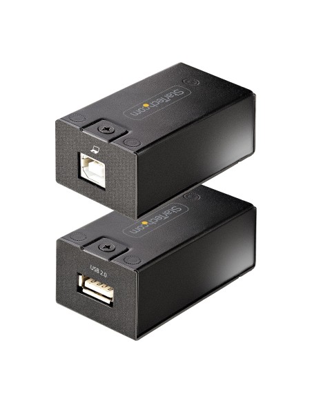 Extensor USB 2.0 por Cable Cat5e/Cat6 (RJ45) - Juego Adaptador de USB por Ethernet de 150m - Alargador USB Alimentado Externamen