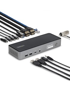 Docking Station Universal USB-C de 3 Pantallas - Docking Station USB Tipo C HDMI DP - PD 140W para Carga de MacBook Pro y Window