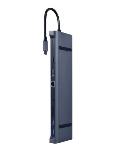 A-CM-COMBO10-01 base para portátil y replicador de puertos Alámbrico USB 3.2 Gen 1 (3.1 Gen 1) Type-C Gris