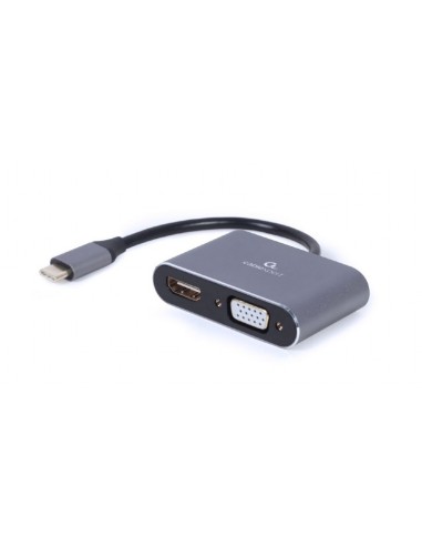 A-USB3C-HDMIVGA-01 Adaptador gráfico USB 3840 x 2160 Pixeles Gris