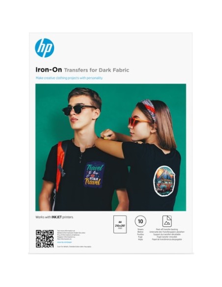 Iron-On Transfers para tejido oscuro, A4 (210 x 297 mm), 10 hojas