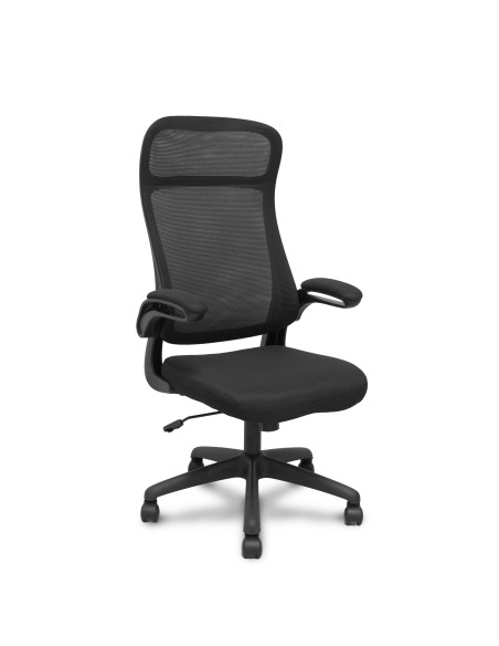 Silla Opti524 respaldo malla negro y asiento tela negro