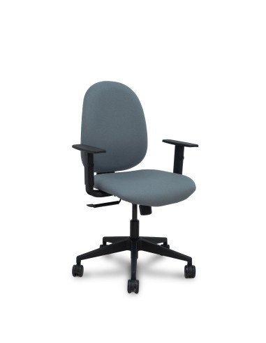 Silla Horche sincro bali gris brazos regulables base piramidal ruedas nailon 65mm