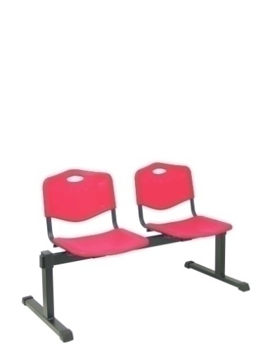 Bancada Robledo 2 plazas PVC color rojo