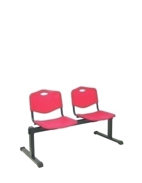 Bancada Robledo 2 plazas PVC color rojo