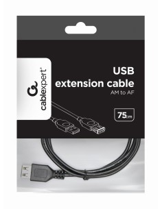 CC-USB2-AMAF-75CM/300-BK cable USB USB 2.0 0,75 m USB A Negro