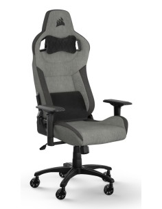 T3 RUSH (2023) Silla para videojuegos universal Asiento acolchado Antracita, Gris