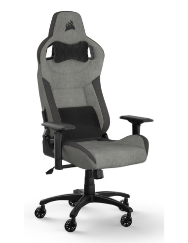 T3 RUSH (2023) Silla para videojuegos universal Asiento acolchado Antracita, Gris