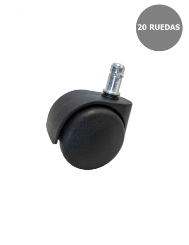Kit de 20 ruedas de nailon de 50 mm perno 11 mm.