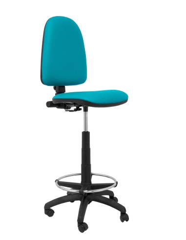 Taburete Ayna similpiel verde turquesa