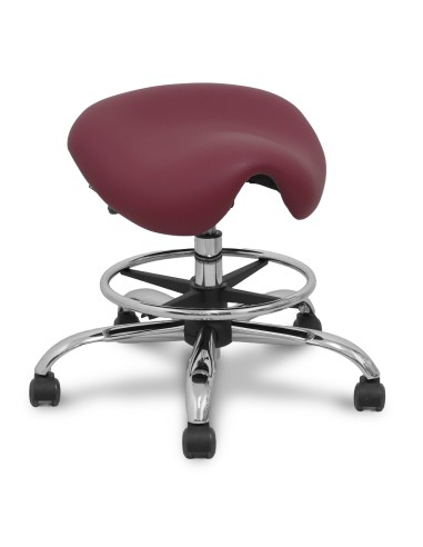 Taburete Alatoz similpiel granate.