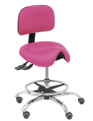 Taburete Zarza similpiel rosa