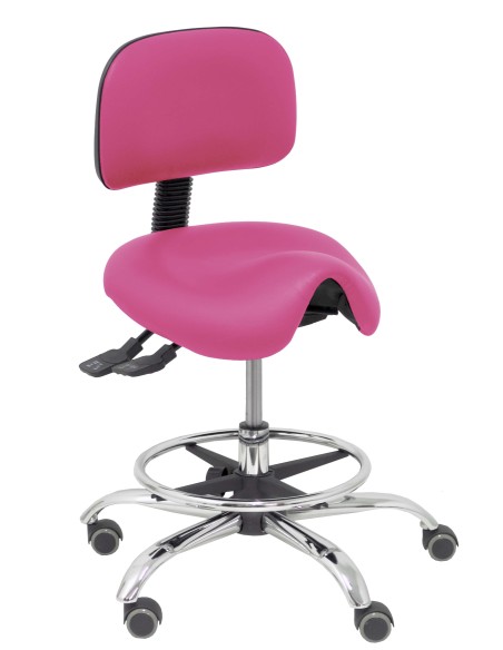 Taburete Zarza similpiel rosa