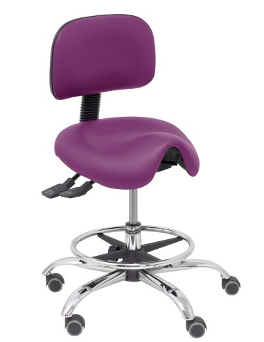 Taburete Zarza similpiel morado