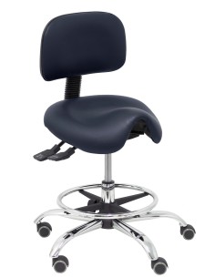 Taburete Zarza similpiel negro