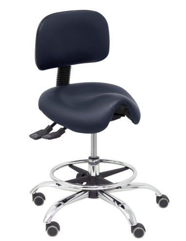 Taburete Zarza similpiel negro