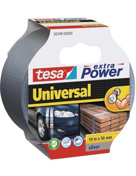 CINTA ADHESIVA AMERICANA TESA 10MX55MM EXTRA POWER PLATA