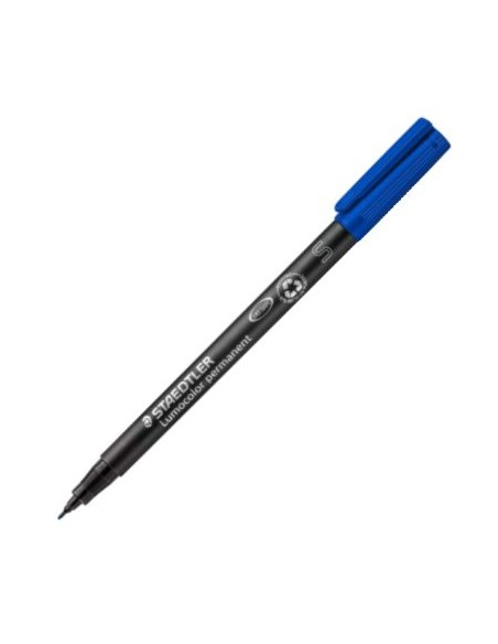 C 10 ROTULADOR LUMOCOLOR 313 AZUL PUNTA S PERMANENTE