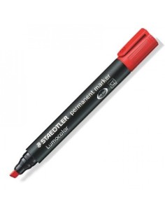 C 10 ROTULADOR LUMOCOLOR 350 ROJO PUNTA BISELADA