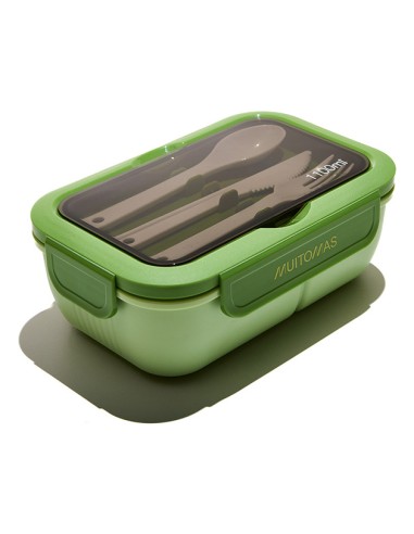 LUNCHBOXSGN fiambrera Táper 1,1 L Plástico Negro, Verde 1 pieza(s)