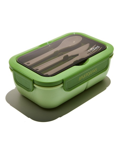 LUNCHBOXSGN fiambrera Táper 1,1 L Plástico Negro, Verde 1 pieza(s)