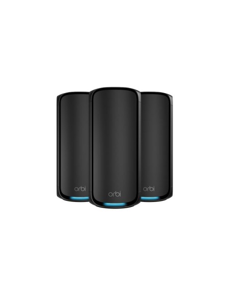 Orbi 970 Series Quad-Band WiFi 7, 3-Pack Quad-band (2.4 GHz / 5 GHz-1 / 5 GHz-2 / 6 GHz) Wi-Fi 6 (802.11ax) Negro Interno