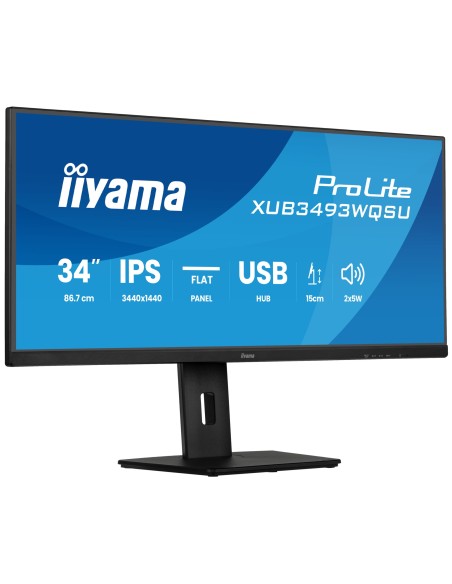 ProLite XUB3493WQSU-B6 pantalla para PC 86,4 cm (34") 3440 x 1440 Pixeles UltraWide Quad HD LED Negro