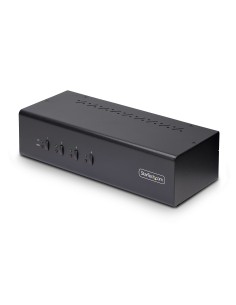 Switch Conmutador KVM de 4 Puertos y 2 Monitores DisplayPort - 4K 60Hz - Hub Ladrón 2 Puertos USB 5Gbps - 2x USB 2.0 HID - Tecla