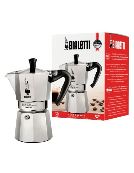 Moka Express Cafetera italiana 0,775 L Aluminio, Negro