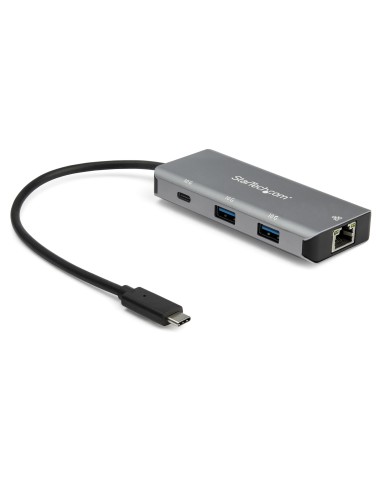 Hub Ladrón USB C con Puerto de Red Ethernet Gigabit RJ45 GbE - Concentrador USB Tipo C USB 3.2 Gen 2 de 10Gbps con 2 Puertos USB