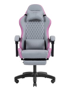 MGCXFSPK silla para videojuegos Silla para videojuegos de PC Asiento acolchado Gris, Rosa
